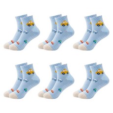 ONEDER 旺達棉品 韓系兒童止滑短襪6雙組