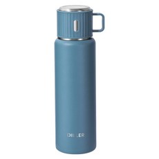 DILLER 迪樂貝爾 316 不銹鋼保溫保冰水壺 730ml 杯蓋可喝水 藍色 1個