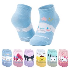 ONEDER 旺達棉品 止滑幼童襪 6雙