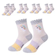 ONEDER 旺達棉品 韓系止滑幼童襪6雙組 小馬