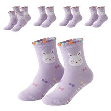 ONEDER 旺達棉品 韓系止滑幼童襪6雙組 小兔子