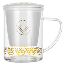 YiWuYao 一屋窑 玻璃茶水分離杯 Y-302K, 透明色, 1個, 300ml