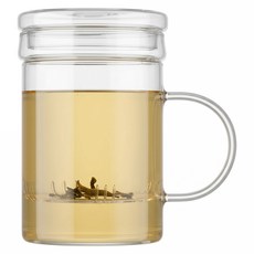 YiWuYao 一屋窑 玻璃茶水分離杯 FH-399, 透明色, 1個, 350ml