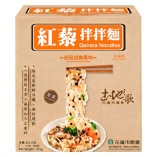 花蓮市農會 土地之歌紅藜拌拌麵菇菇經典 107g, 3包