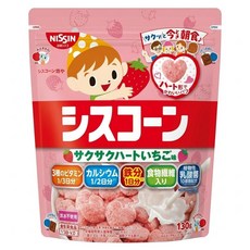 NISSIN 日清 Ciscorn 早餐麥片 草莓風味 愛心造型, 130g, 1個