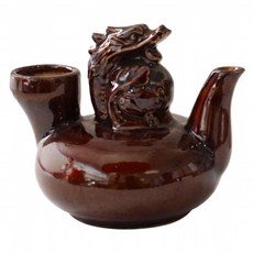 SAWATOUKI 佐和陶瓷 日本製 龍紋茶釉德利壺, 茶褐色, 1個, 200ml