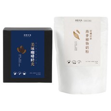 順便幸福 燕麥咖啡拿鐵超值組, 1套, 炭烤堅果濾掛咖啡 8g 12個 + 燕麥植物奶粉 350g