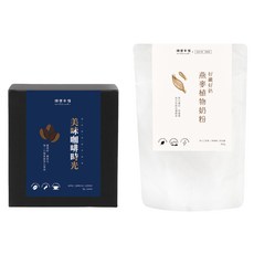 順便幸福 燕麥咖啡拿鐵套組, 1套, 安提瓜濾掛咖啡 8g 12包 + 燕麥植物奶粉 350g 1包