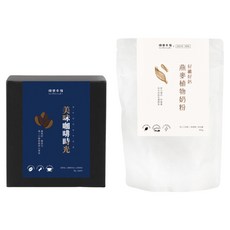 順便幸福 燕麥咖啡拿鐵超值組, 1套, 低因濾掛咖啡 8g 12個 + 燕麥植物奶 350g