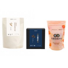 順便幸福 珍珠燕麥咖啡拿鐵組, 1套, 曼巴濾掛咖啡 96g + 燕麥植物奶 350g + 即食蒟蒻粉圓珍珠 300g