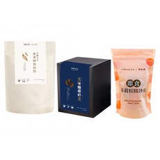 順便幸福 珍珠燕麥咖啡拿鐵組, 1套, 哥倫比亞濾掛咖啡 96g + 燕麥植物奶350g + 即食蒟蒻粉圓珍珠 300g