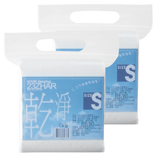 巧用 2.3.下碳酸鈣乾淨清潔袋 S(55 x 45cm) 白色微透 450g 86個, 15L, 2包