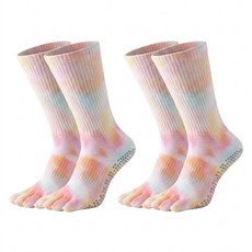 PORA BELLA 韓國扎染止滑中筒瑜珈襪 YOGA SOCKS YG002 2雙