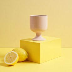 BOWLBOWL 素色高腳杯 400ml, 淺粉色, 1個