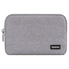 包納 baona 3C小號充電器配件包 A001 防水防刮耐磨牛津布, 灰色, 1個
