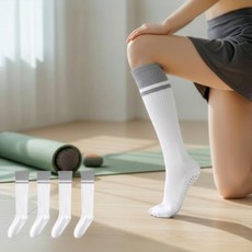 Nubia 高彈力防滑過膝瑜珈襪 2雙