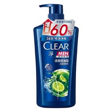 CLEAR 淨 男士去屑洗髮乳 清爽控油型, 1.2kg, 1瓶