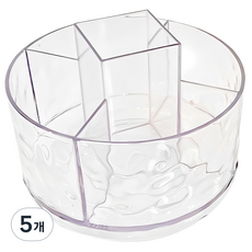 Winprice 旋轉化妝品小物收納架, 5個, 透明