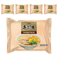 維力 手打麵 和風豚骨風味 80g, 5包