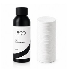 J&CO 甘菊藍美體蠟油+護理棉布組, 250ml, 1組