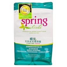spring 曙光 天然犬餐食 老犬專用狗飼料, 雞肉, 300g, 1袋