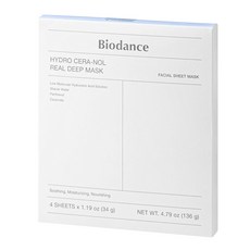 Biodance 水潤神經醯胺真實深層面膜 136g, 4入, 1個