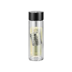 ohubancha 雙層玻璃膠囊泡茶隨行杯, 1個, 400ml, 透明