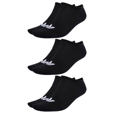 adidas 愛迪達 延續款 TREFOIL LINER 運動襪 3雙, 黑色, 1組