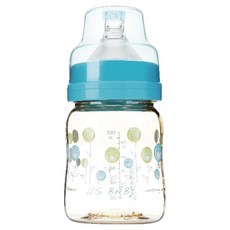US baby 優生 真母感PPSU奶瓶 寬口徑, 藍色, 160ml, 1瓶