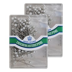 Happy Bear 珍珠大頭針 3.3cm, 2個, 白色