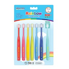 MEGA TEN 360度兒童牙刷 2歲~4歲適用 7入, 混色, 1組, 7支