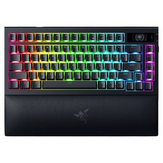 RAZER 雷蛇 BlackWidow 黑寡婦 V4 Pro 幻彩版 75% OLED 顯示器 4K Hz 無線 機械軸 電競鍵盤 英文 Razer™ 命令旋鈕 具備背光功能 84鍵 黑色 RZ03-05130100-R3M1 2年保固