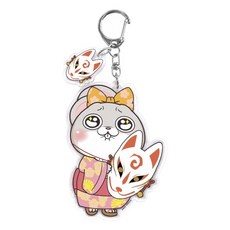 CCHING 青青文具 好想兔 壓克力造型鑰匙圈, 1個, 面具