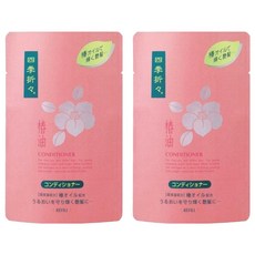 KUMANO 熊野油脂 四季山茶花護髮素補充包, 450ml, 2入