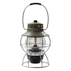 BAREBONES 手提鐵路復古營燈 Railroad Lantern LIV-281, 橄欖綠, 1個