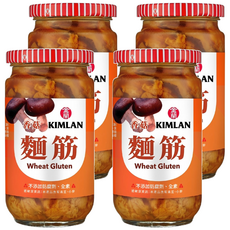 KIMLAN 金蘭 香菇麵筋, 396g, 4罐