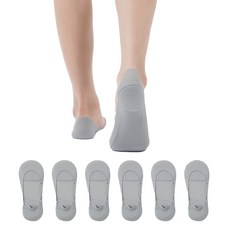 여성용 가나양말 3D 쿠션 덧신 6켤레 세트