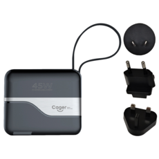 cager 卡格爾 3合1 45W PD 快充行動電源 + 轉接頭 Type-C, PD151W, 黑色