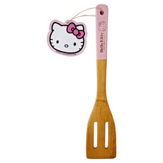OTTO 崴昇 Hello Kitty 凱蒂貓 料理用具 鍋鏟, HELLO KITTY 木紋色 + 粉紅色, 1支