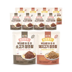 ALVINS 愛彬思 醬油燉肉絲組 100g, 醃製牛肉口味+醃製豬肉口味, 1組