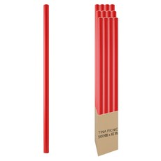TINA PICNIC 紅色直式吸管, 1個, 500個裝