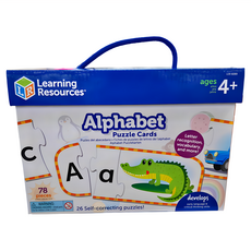 Learning Resources 大小寫字母拼圖卡, 1組, 白底