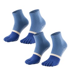 PORA BELLA YOGA SOCKS 運動撞色防滑瑜珈五趾短襪 YG020 2雙