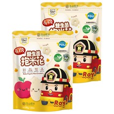 玉山碾米 抱米花 益生菌米餅, 蘋果, 35g, 2包