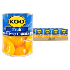 南非 KOO 口蜜牌 水蜜桃罐頭, 24個, 825g