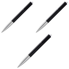 LAMY Noto 볼펜 283, 매트블랙, 3개