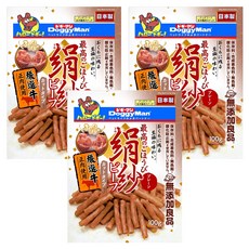DoggyMan 多格漫 絹紗短切牛肉條 犬用零食, 牛肉口味, 100g, 3包