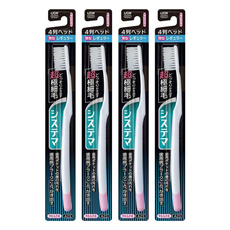 LION 獅王 Systema 細潔 普通4排柔軟牙刷, 1入, 4支