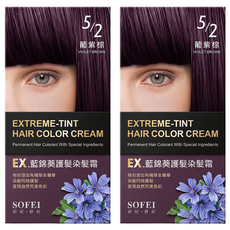 SOFEI 舒妃 EX. 藍錦葵護髮染髮霜, 5/2 葡紫棕, 2盒