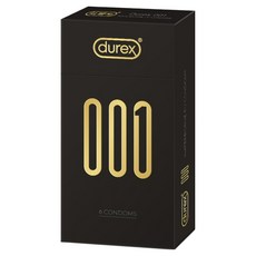durex 杜蕾斯 台灣公司貨 001水性聚氨酯標準裝保險套, 6個, 1盒